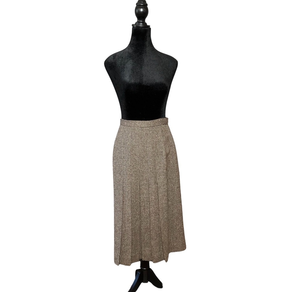 Vintage J H Collectibles 70s / 80s Union Made Midi / Maxi Skirt 100% Pure Wool